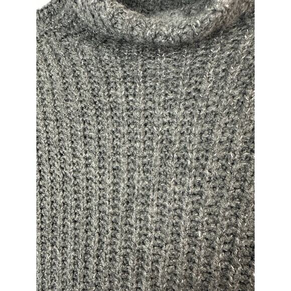 Abercrombie & Fitch Size Medium Gray Turtleneck Tunic Sweater Wool Blend Women's - Picture 4 of 11
